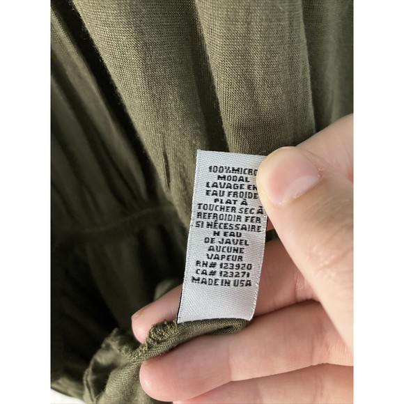 LAmade Dress Size Small S Dolman Sleeve Bat Sleeve open back casual green pocket - Picture 4 of 8